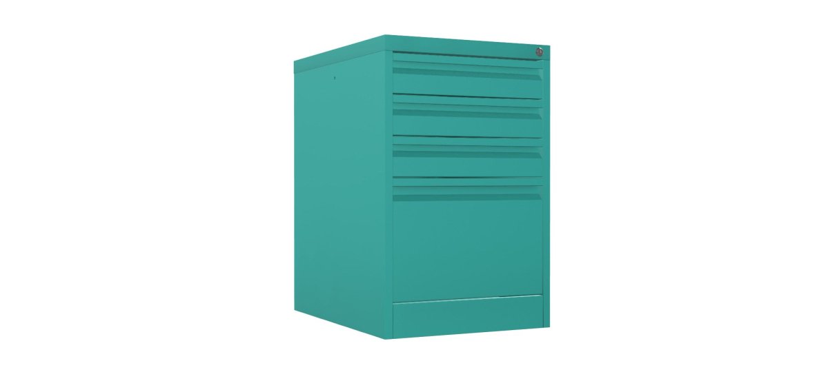 Home Filer Cabinet 4 Drawer (3 + 1) Locking Desk High FCLM1F-verdigris
