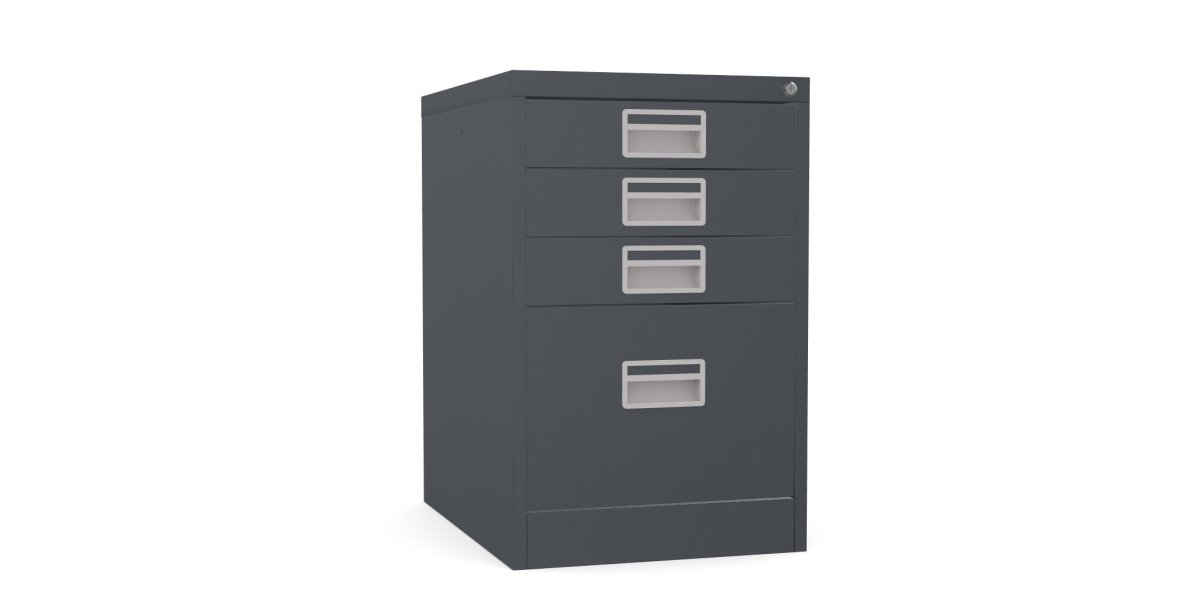 Home Filer Cabinet 4 Drawer (3 + 1) Locking Desk High FCM1F-graphite