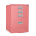 Home Filer Cabinet 4 Drawer (3 + 1) Locking Desk High FCM1F-pink