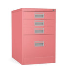 Home Filer Cabinet 4 Drawer (3 + 1) Locking Desk High FCM1F-pink