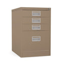 Home Filer Cabinet 4 Drawer (3 + 1) Locking Desk High FCM1F-brown