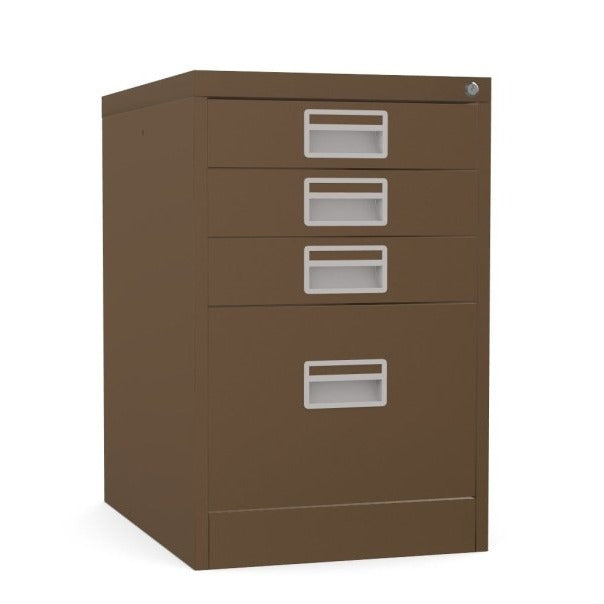 Home Filer Cabinet 4 Drawer (3 + 1) Locking Desk High FCM1F-coffee