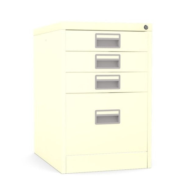Home Filer Cabinet 4 Drawer (3 + 1) Locking Desk High FCM1F-cream