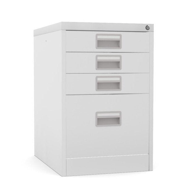 Home Filer Cabinet 4 Drawer (3 + 1) Locking Desk High FCM1F-grey goose