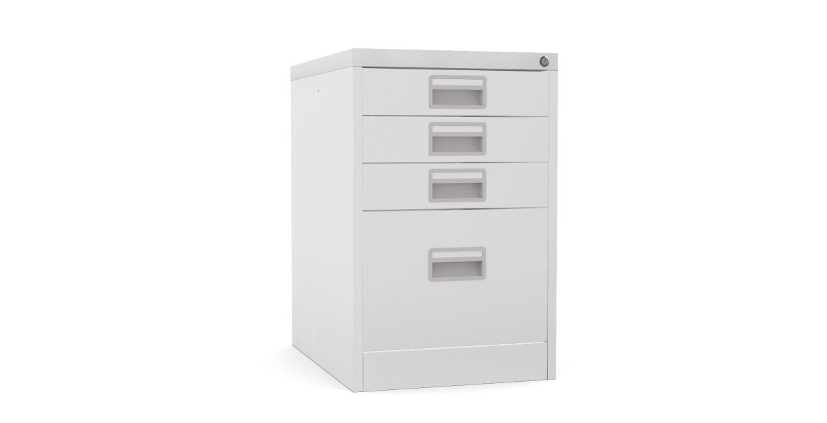 Home Filer Cabinet 4 Drawer (3 + 1) Locking Desk High FCM1F-grey goose