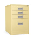 Home Filer Cabinet 4 Drawer (3 + 1) Locking Desk High FCM1F-green beige