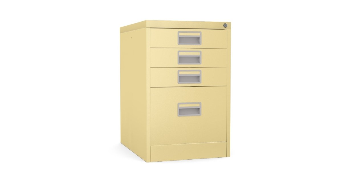 Home Filer Cabinet 4 Drawer (3 + 1) Locking Desk High FCM1F-green beige