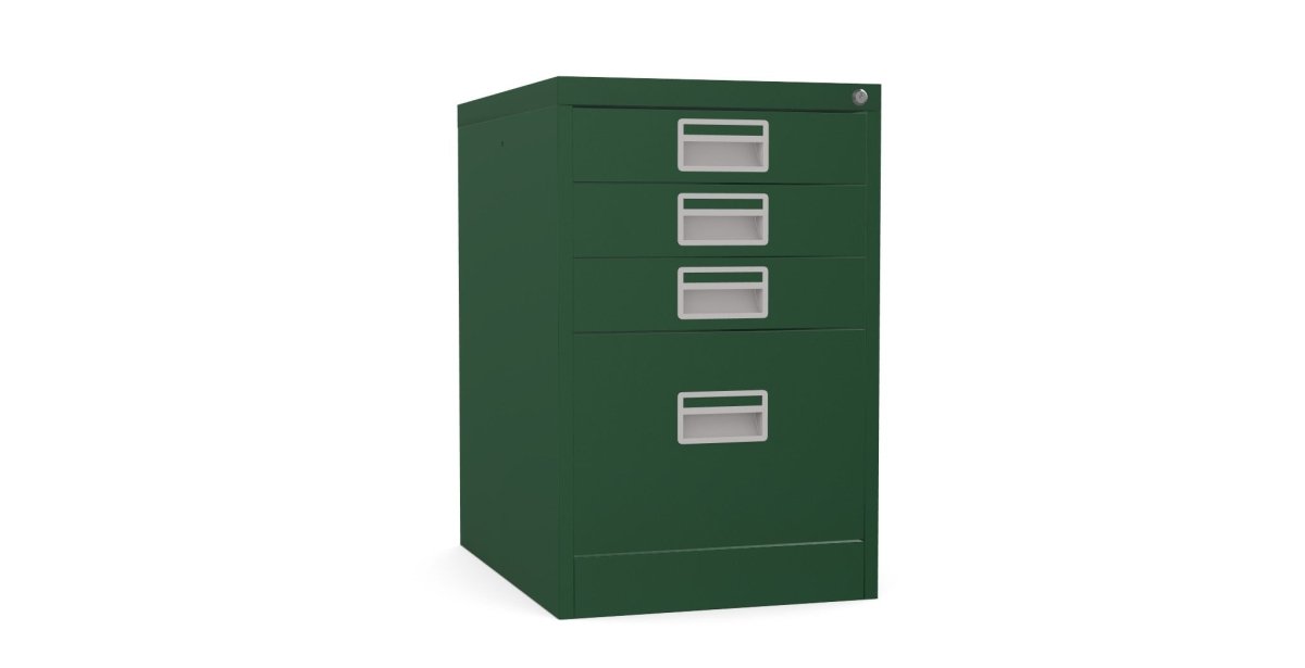 Home Filer Cabinet 4 Drawer (3 + 1) Locking Desk High FCM1F-green racing