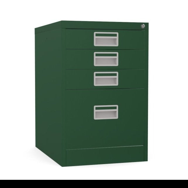 Home Filer Cabinet 4 Drawer (3 + 1) Locking Desk High FCM1F-green racing