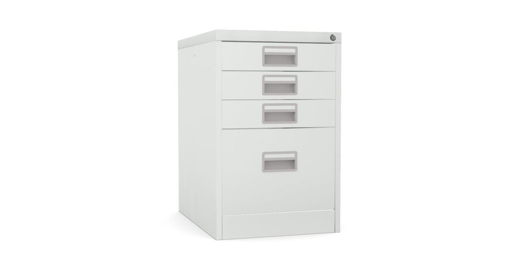 Home Filer Cabinet 4 Drawer (3 + 1) Locking Desk High FCM1F-Light Grey