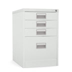 Home Filer Cabinet 4 Drawer (3 + 1) Locking Desk High FCM1F-Light Grey