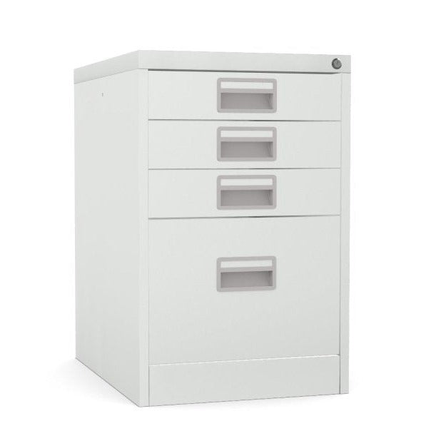Home Filer Cabinet 4 Drawer (3 + 1) Locking Desk High FCM1F-Light Grey