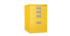 Home Filer Cabinet 4 Drawer (3 + 1) Locking Desk High FCM1F-yellow
