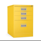 Home Filer Cabinet 4 Drawer (3 + 1) Locking Desk High FCM1F-yellow