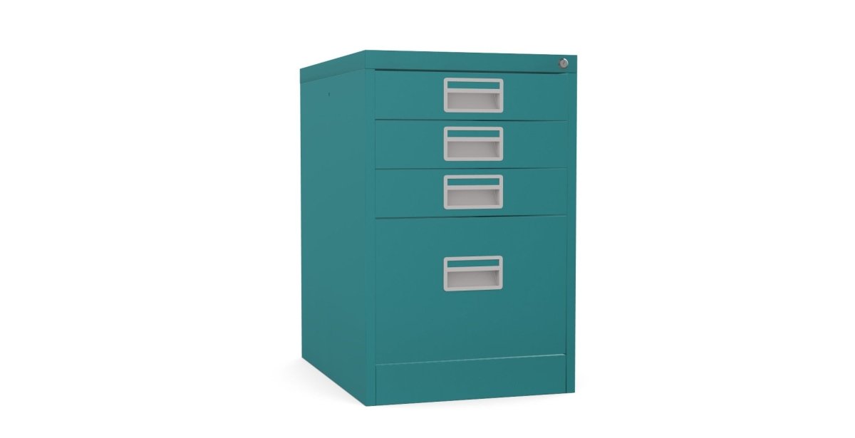 Home Filer Cabinet 4 Drawer (3 + 1) Locking Desk High FCM1F-cobalt ocean