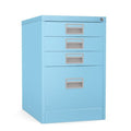 Home Filer Cabinet 4 Drawer (3 + 1) Locking Desk High FCM1F-blue pale