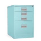 Home Filer Cabinet 4 Drawer (3 + 1) Locking Desk High FCM1F-turquoise