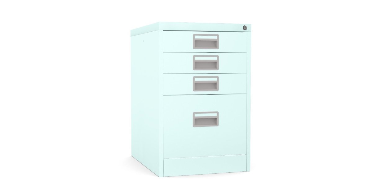 Home Filer Cabinet 4 Drawer (3 + 1) Locking Desk High FCM1F-peppermint