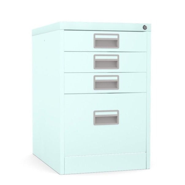 Home Filer Cabinet 4 Drawer (3 + 1) Locking Desk High FCM1F-peppermint