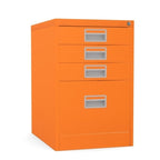 Home Filer Cabinet 4 Drawer (3 + 1) Locking Desk High FCM1F-orange sienna