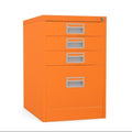 Home Filer Cabinet 4 Drawer (3 + 1) Locking Desk High FCM1F-orange sienna