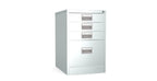 Home Filer Cabinet 4 Drawer (3 + 1) Locking Desk High FCM1F-silver