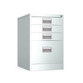 Home Filing Cabinet 4 Drawer (3 + 1) Locking Desk High FCM1F-Silver