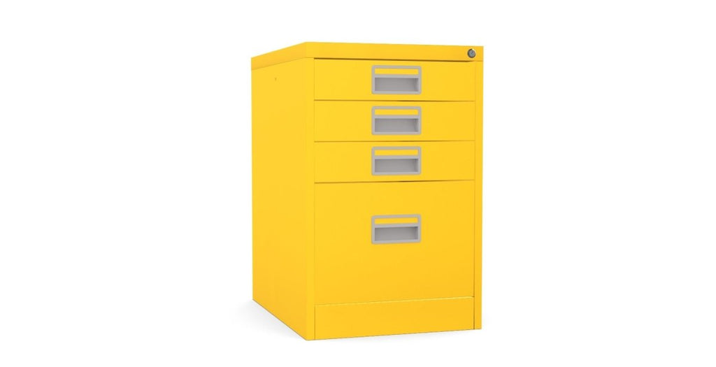 Home Filer Cabinet 4 Drawer (3 + 1) Locking Desk High FCM1F-yellow sunshine