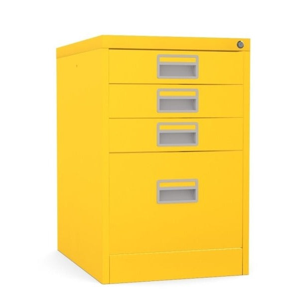 Home Filer Cabinet 4 Drawer (3 + 1) Locking Desk High FCM1F-yellow sunshine
