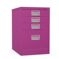 Home Filer Cabinet 4 Drawer (3 + 1) Locking Desk High FCM1F-purple