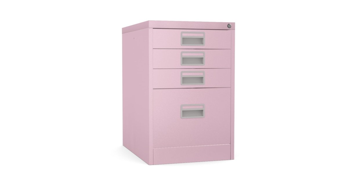 Home Filer Cabinet 4 Drawer (3 + 1) Locking Desk High FCM1F-violet