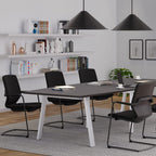 Office Meeting Chair Y.88 Black legs and colour choice in 360 view