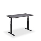 Height Adjustable Flyga Sit Stand Lavoro Design Desk 140cm wide 70cm Deep  Wenge leg Black