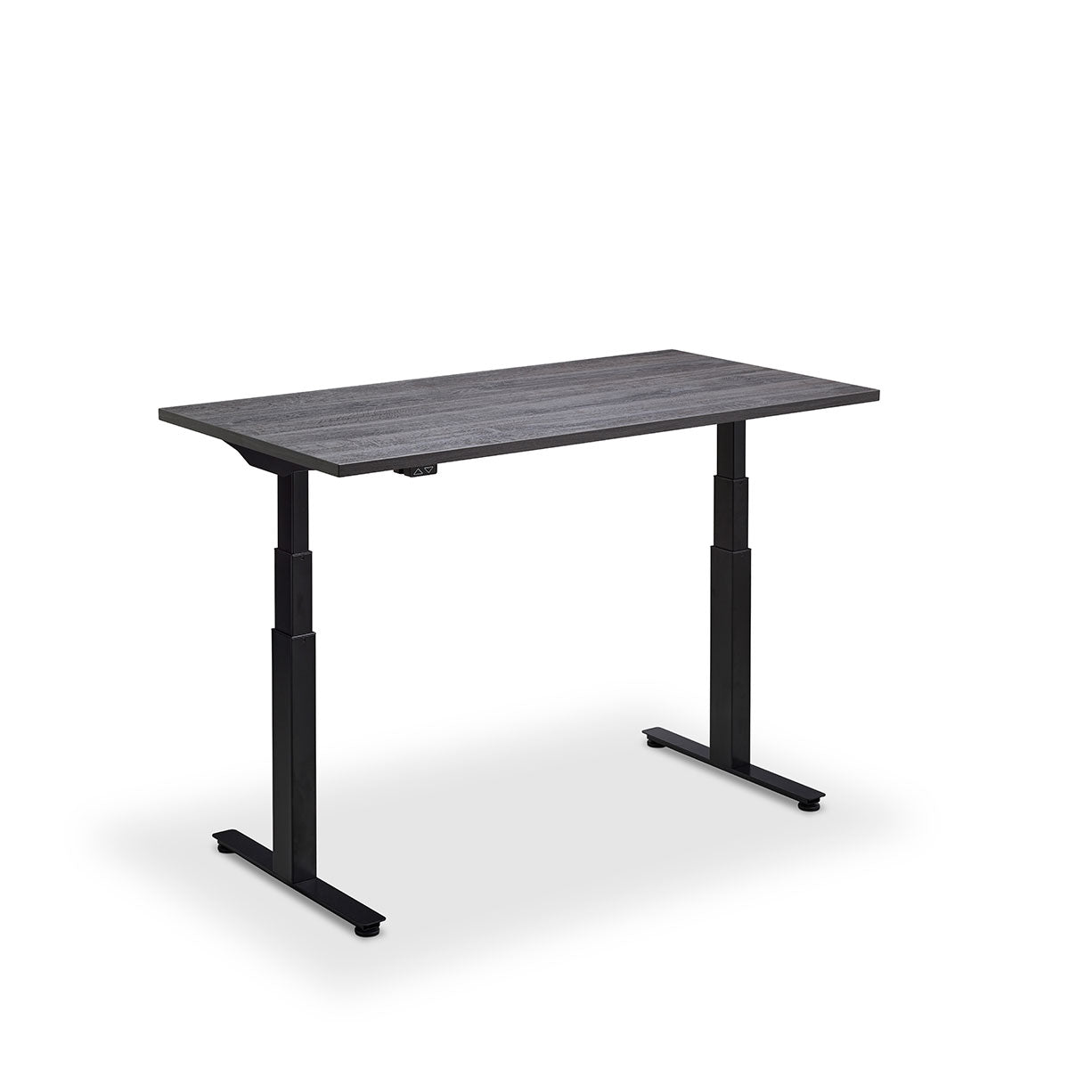 Height Adjustable Flyga Sit Stand Lavoro Design Desk 140cm wide 70cm Deep  Wenge leg Black