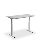 Height Adjustable Flyga Sit Stand Lavoro Design Desk 140cm wide 80cm Deep  Graphite Ply Edge leg Black