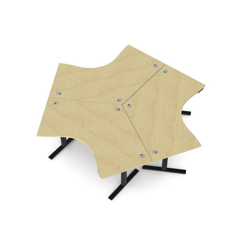 Leap Height Adjustable Trio Cluster 120° DeskThat’s My Office Furniture, 360 Degree View storage, desk, chair