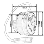 80 mm Desk Power Grommett Module Round 3 Pin plug & USB HDMI A & C
