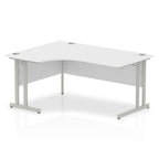 Office furniture impulse-160mm-left-crescent-desk-cantilever-leg Dynamic  Silver Colour White 