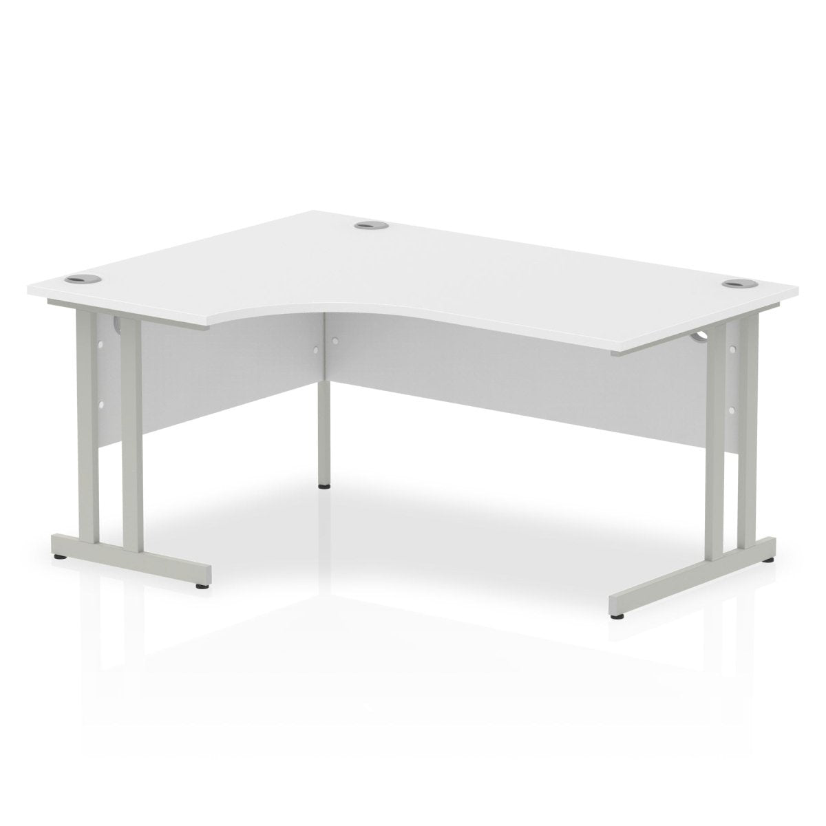 Office furniture impulse-160mm-left-crescent-desk-cantilever-leg Dynamic  Silver Colour White 