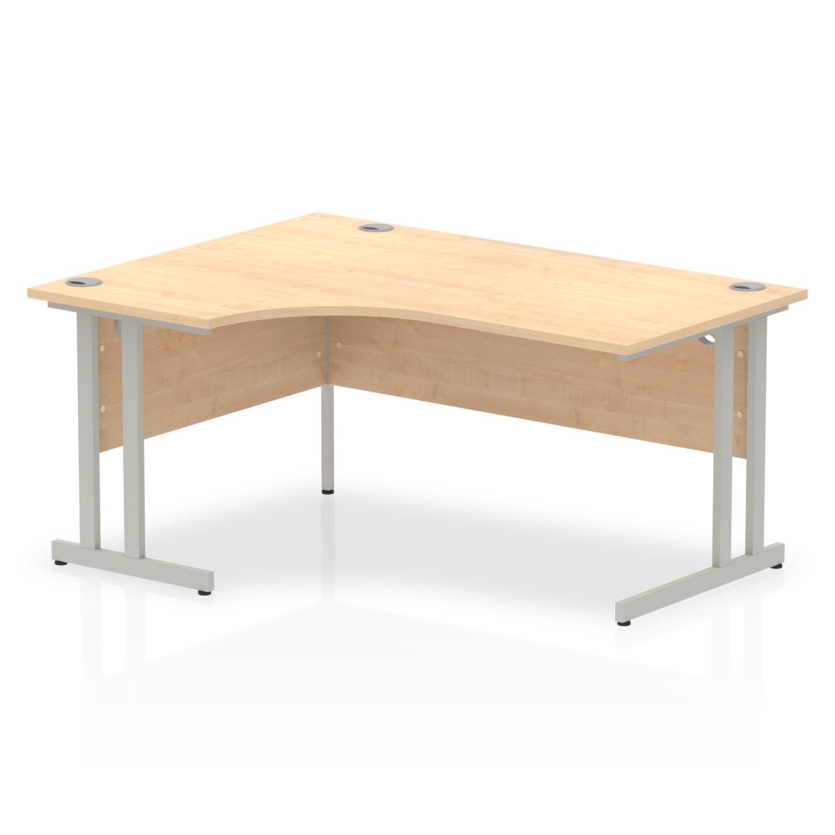 Office furniture impulse-160mm-left-crescent-desk-cantilever-leg Dynamic  Silver Colour Maple 