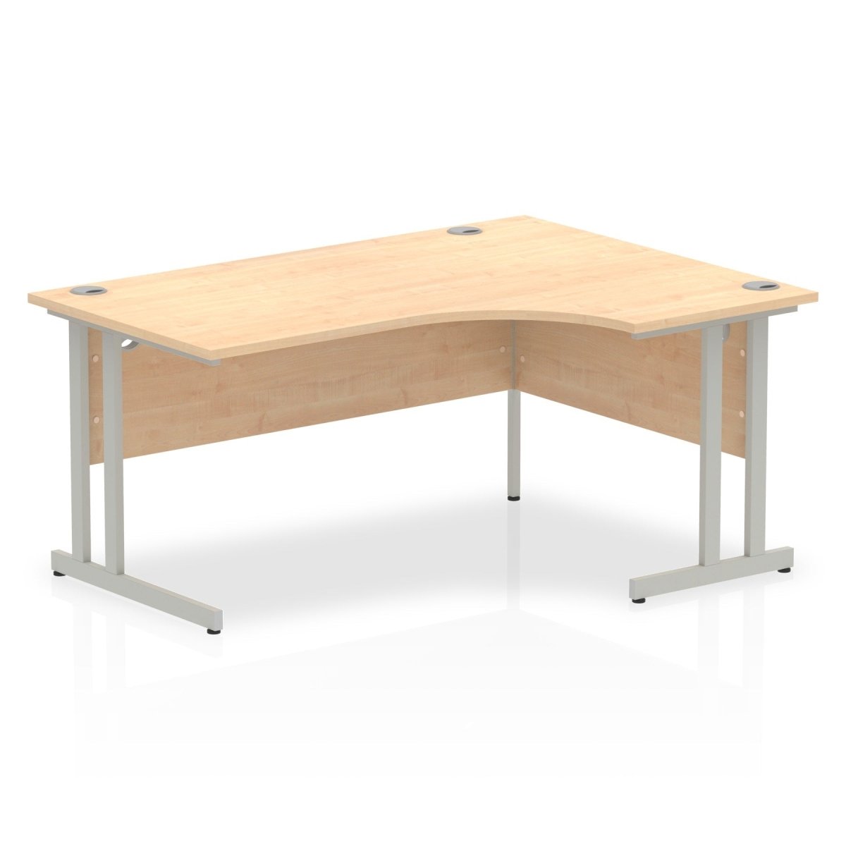 Office furniture impulse-160mm-right-crescent-desk-cantilever-leg Dynamic  Silver Colour Maple 