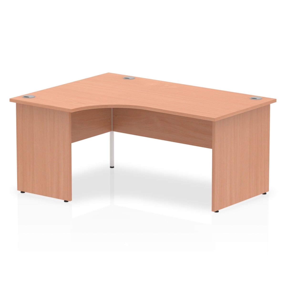 Office Desk Impulse  160cm Left Crescent Desk Panel End Leg Beech Colour Beech 