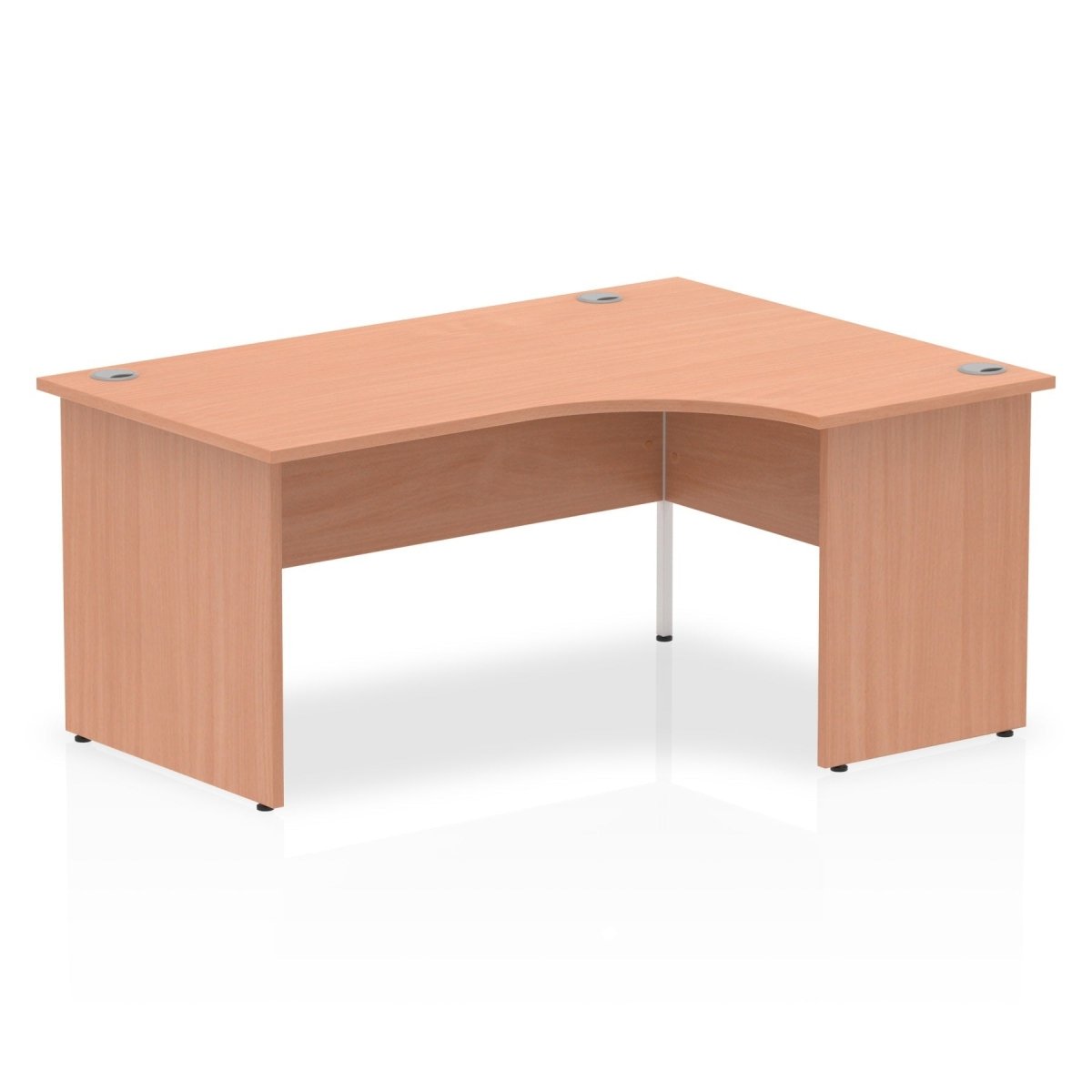 Office Desk Impulse  160cm Right Crescent Desk Panel End Leg Beech Colour Beech 