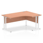 Office furniture impulse-160mm-right-crescent-desk-cantilever-leg Dynamic  White Colour Beech 
