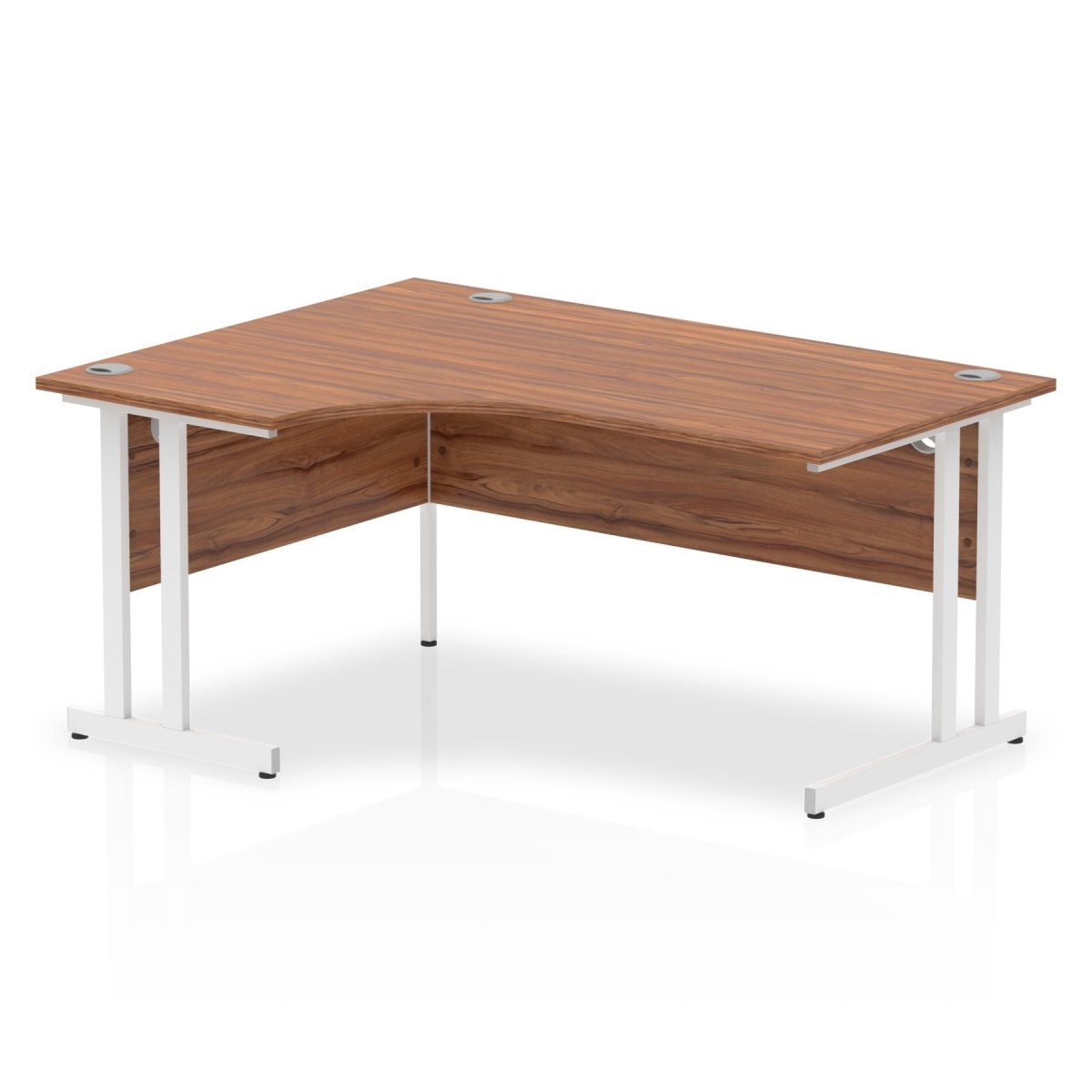 Office furniture impulse-160mm-left-crescent-desk-cantilever-leg Dynamic  White Colour Walnut 