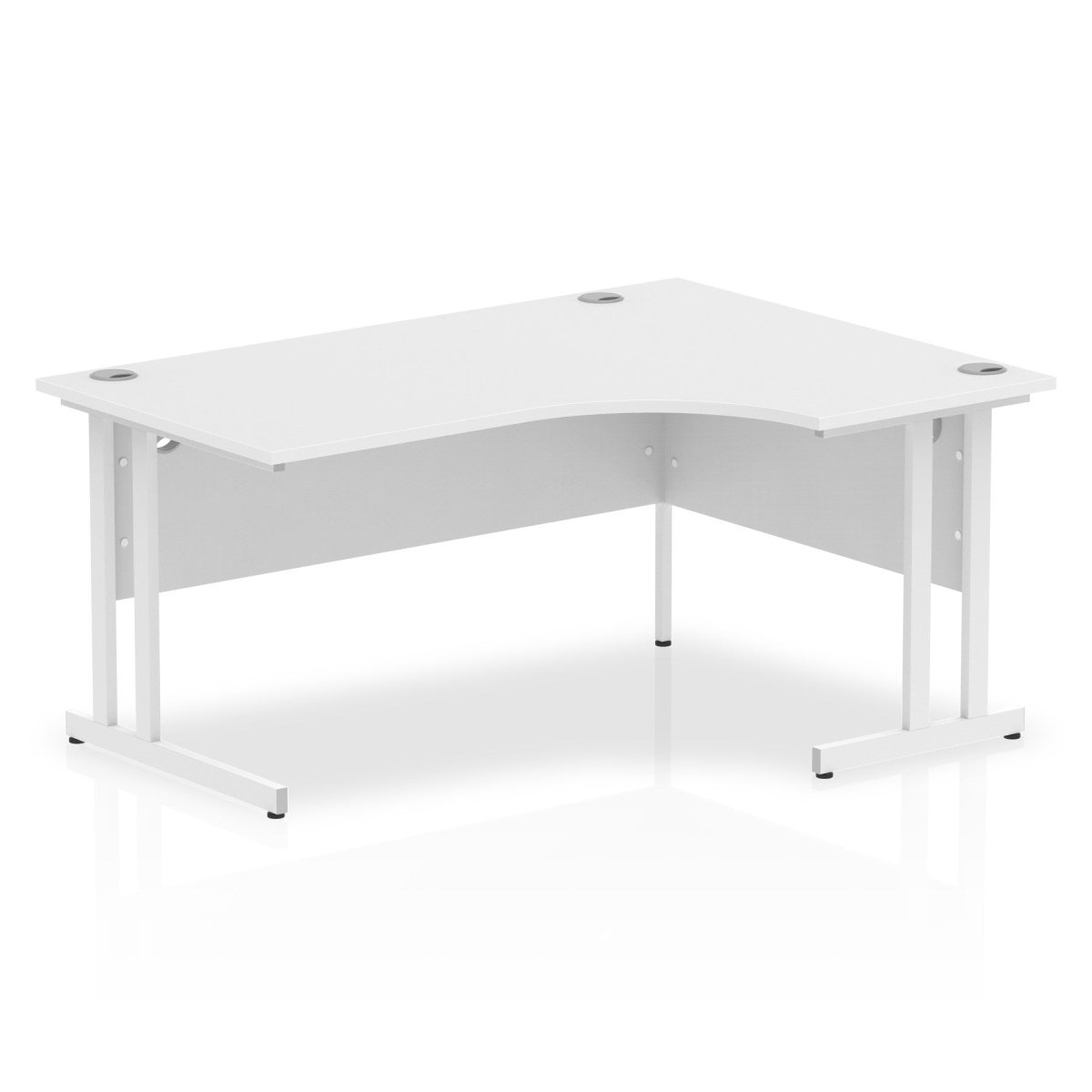 Office furniture impulse-160mm-right-crescent-desk-cantilever-leg Dynamic  White Colour White 