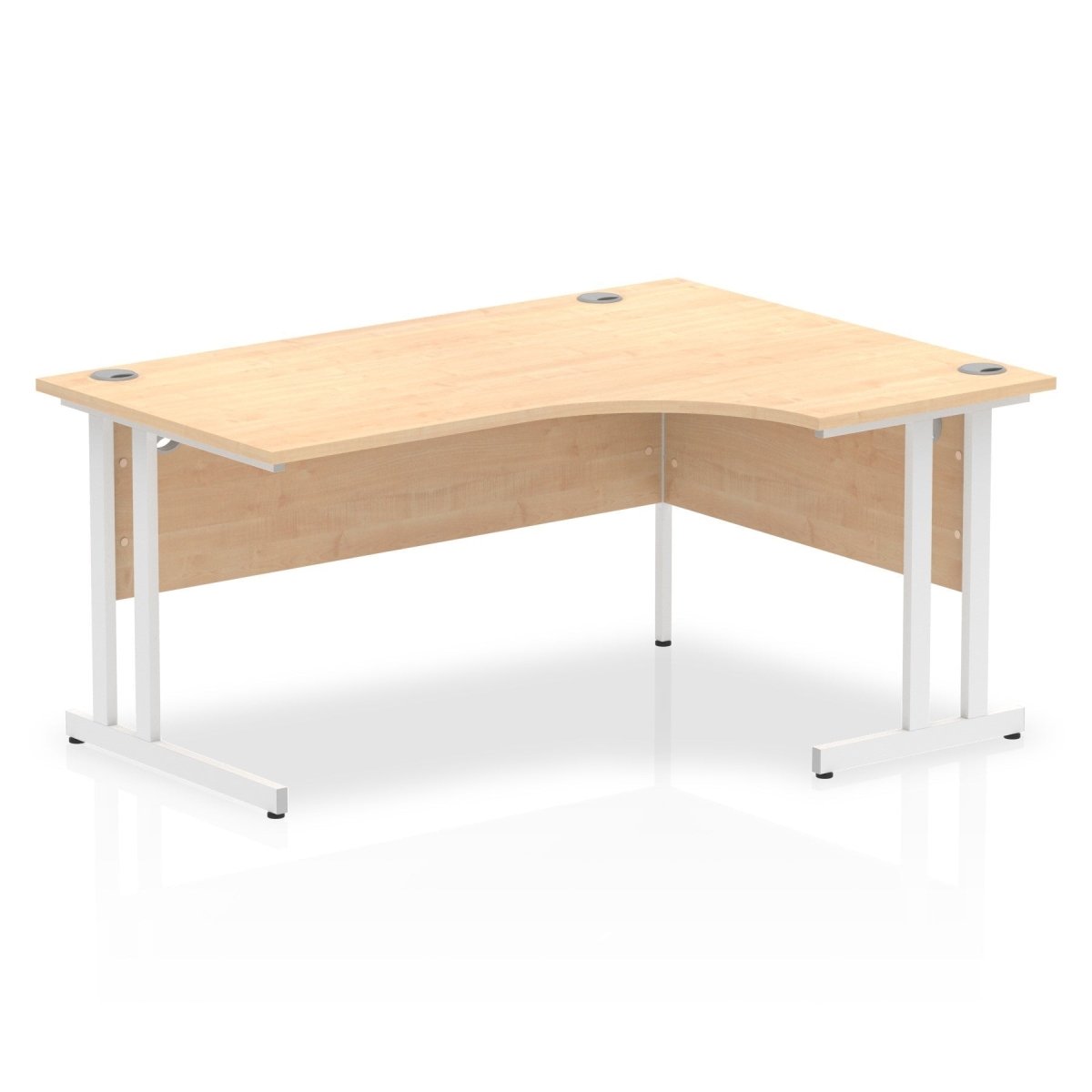 Office furniture impulse-160mm-right-crescent-desk-cantilever-leg Dynamic  White Colour Maple 
