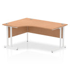 Office furniture impulse-160mm-left-crescent-desk-cantilever-leg Dynamic  White Colour Oak 