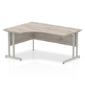 Office furniture impulse-160mm-left-crescent-desk-cantilever-leg Dynamic  Silver Colour Grey Oak 