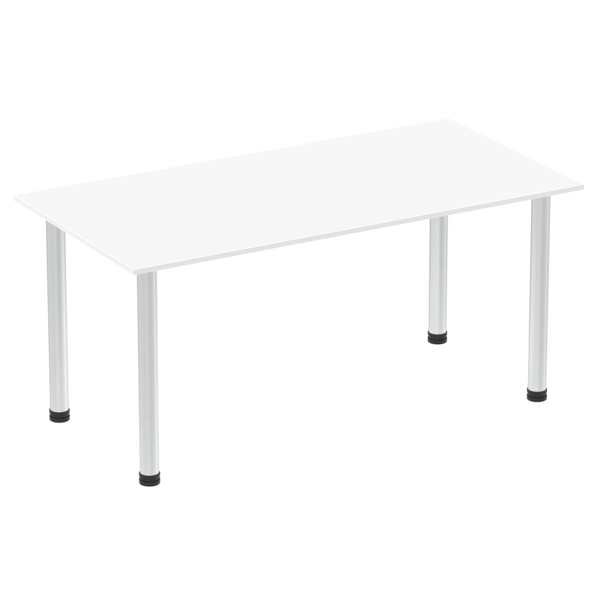Office Table Impulse 160cm Straight Table With Post Leg White Aluminium Dynamic Office  